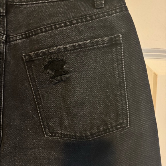 No Boundaries Black Jean Shorts Distressed Frayed Hem - Picture 5 of 8